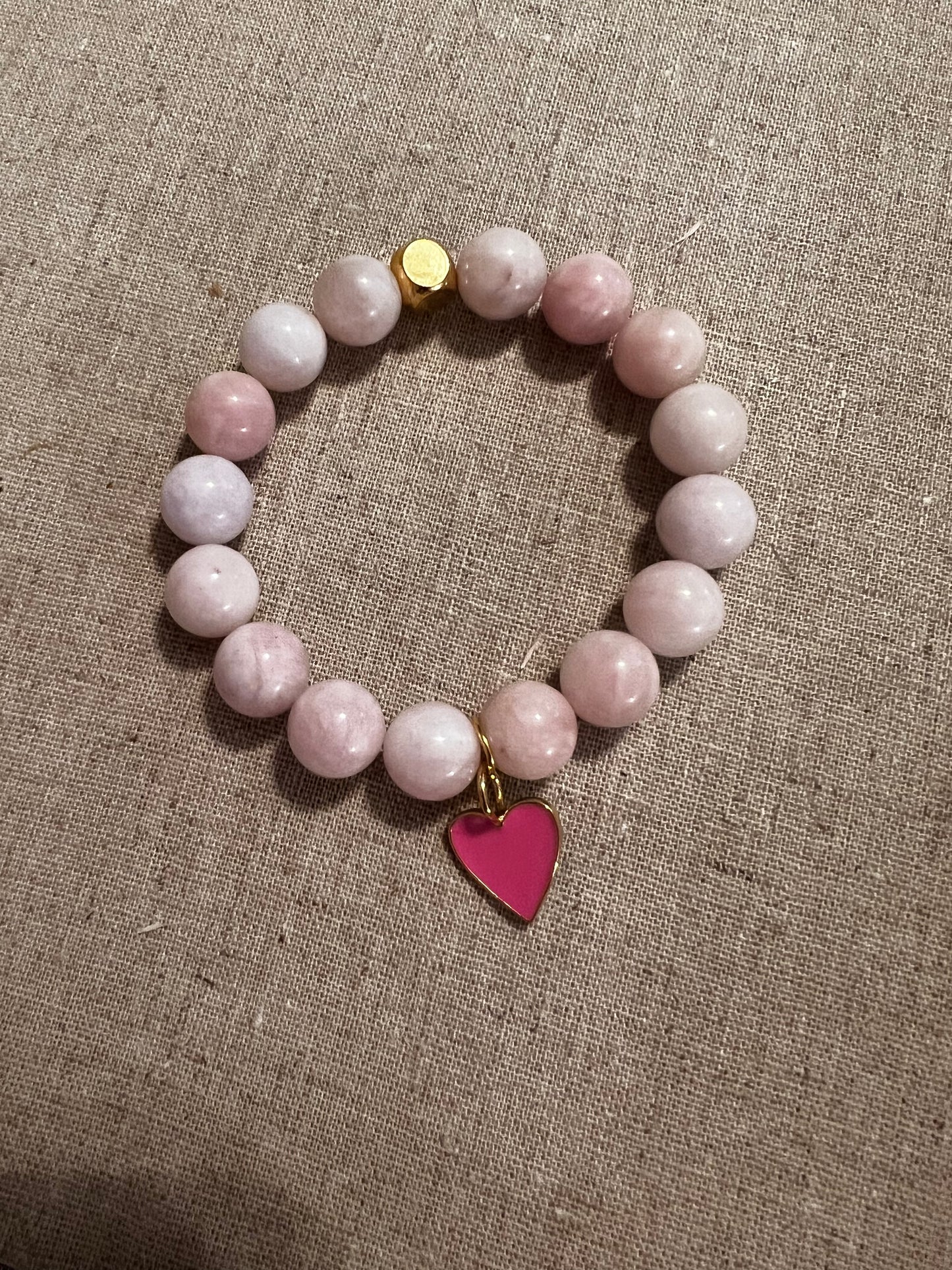 Pink Heart Bracelet Set